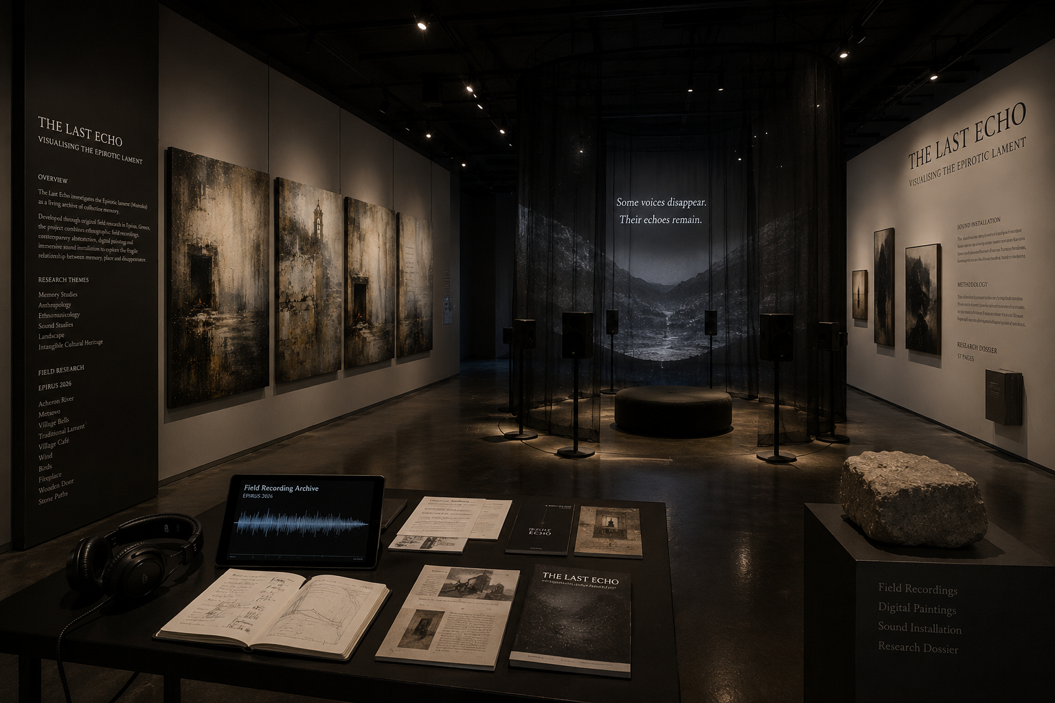 The Last Echo proposed museum installation view
